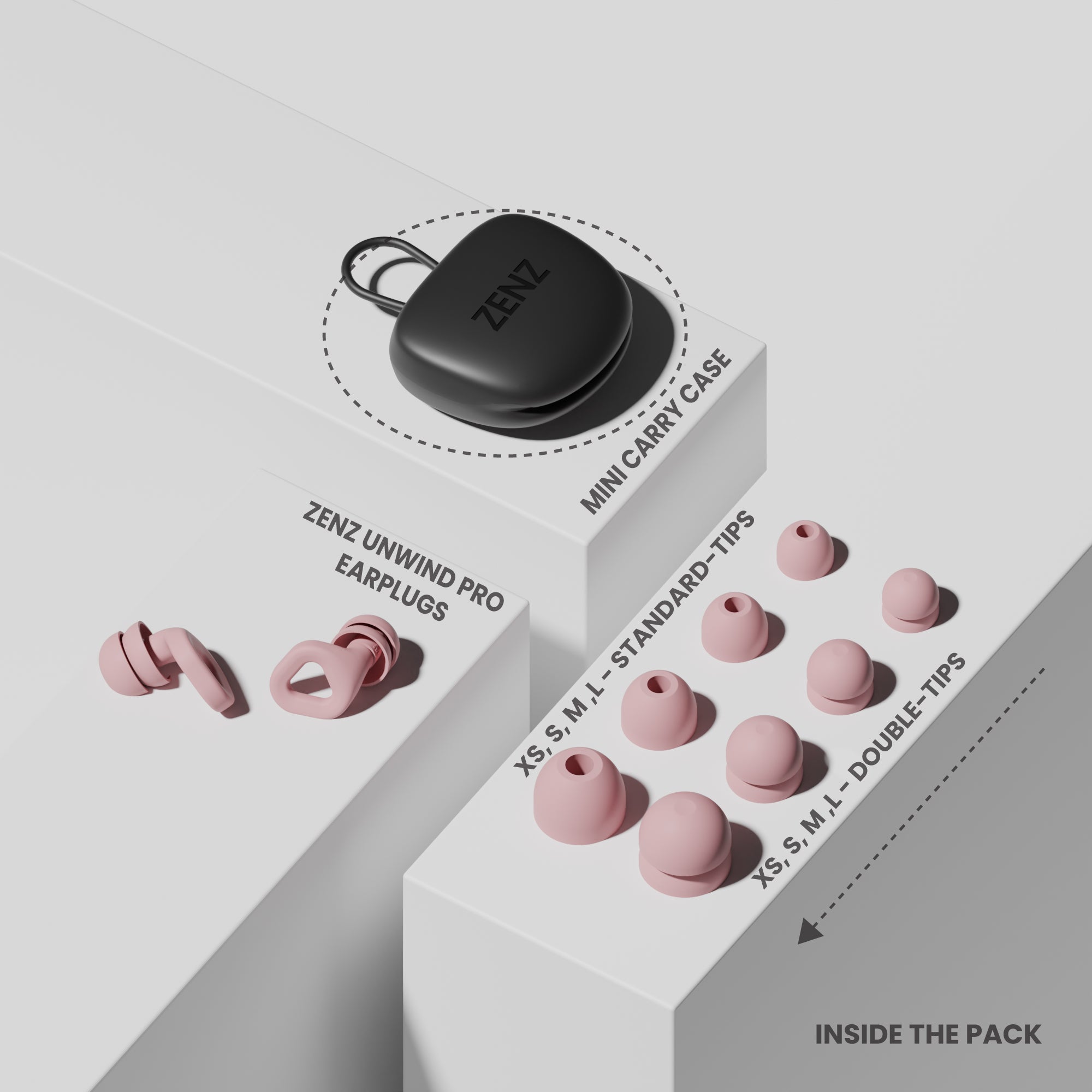 ZENZ - Unwind Pro Earplugs - Mystic Pink