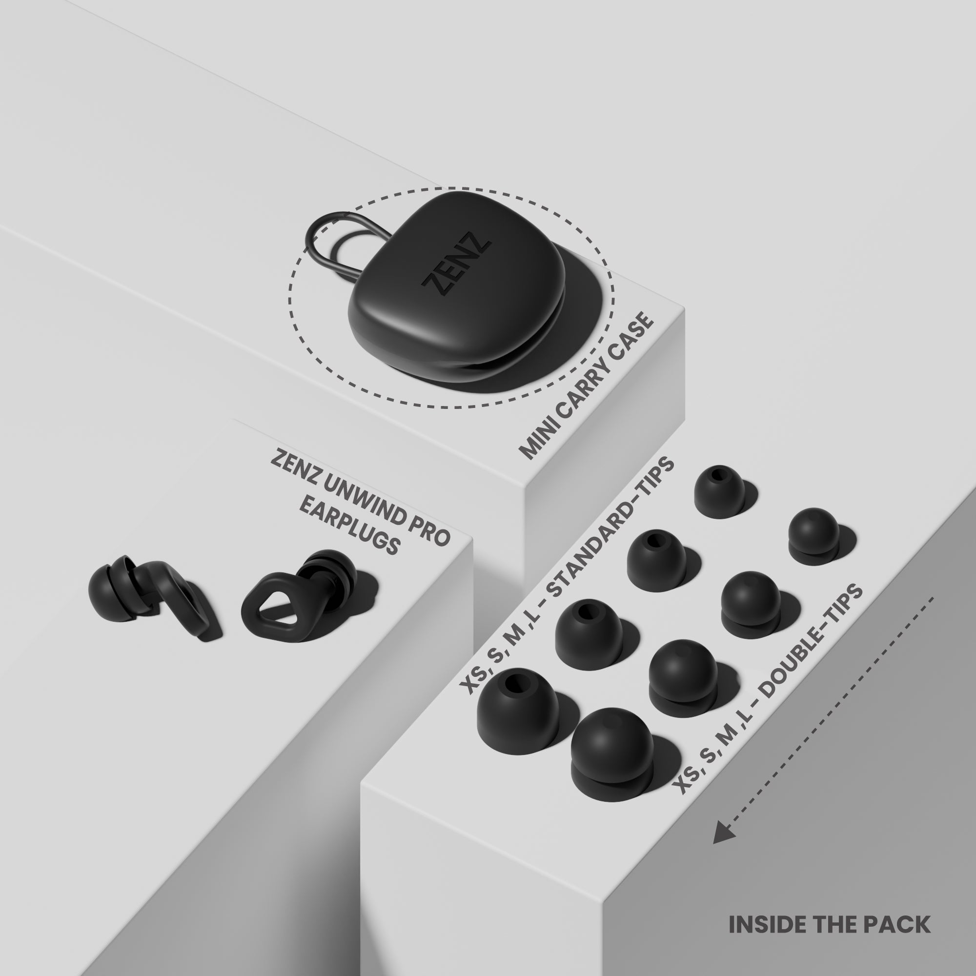 ZENZ - Unwind Pro Earplugs - Onyx Black