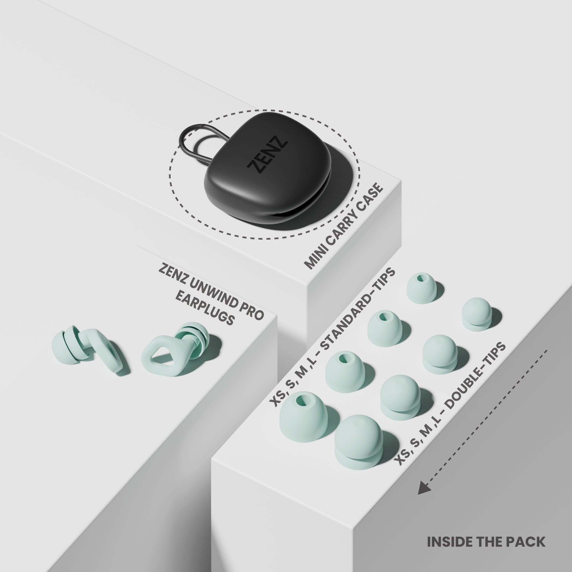 ZENZ - Unwind Pro Earplugs - Dew Mint