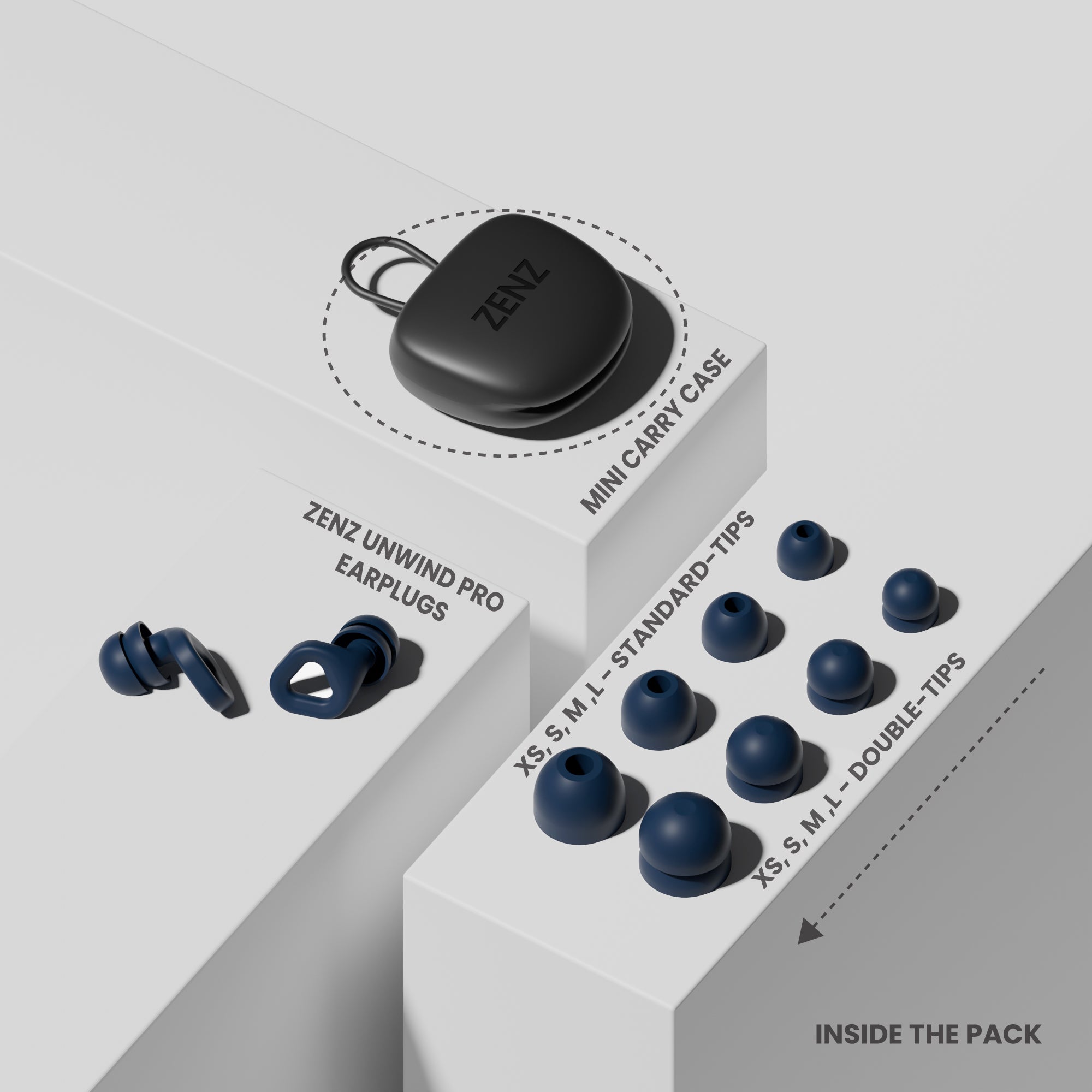 ZENZ - Unwind Pro Earplugs - Lagoon Navy