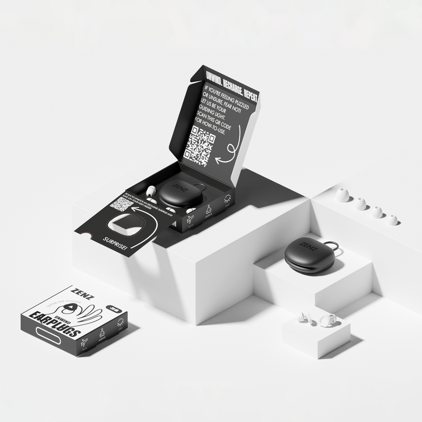 ZENZ - Unwind Earplugs - Glacier White