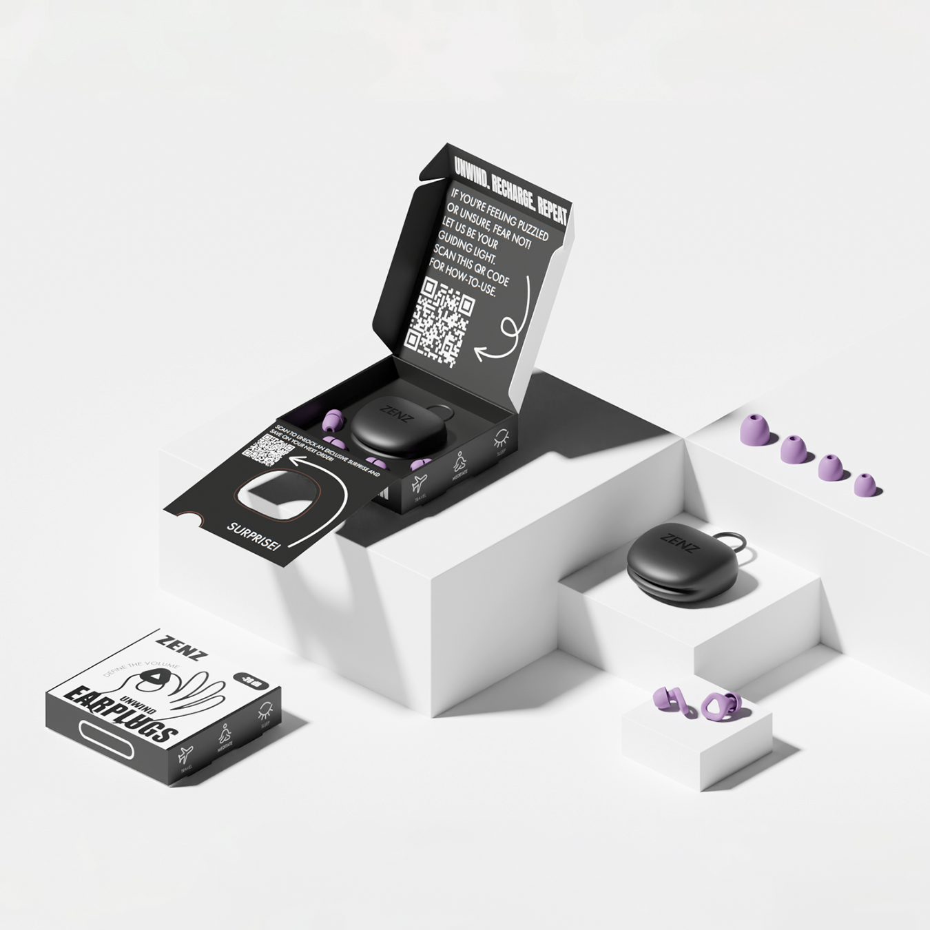 ZENZ - Unwind Earplugs - Nebula Purple