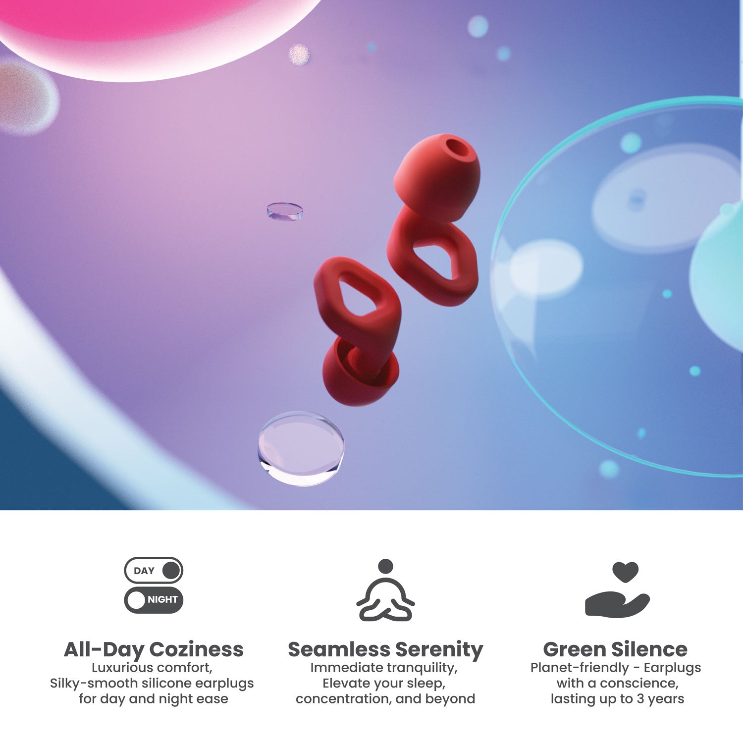 ZENZ - Unwind Earplugs - Fiery Red