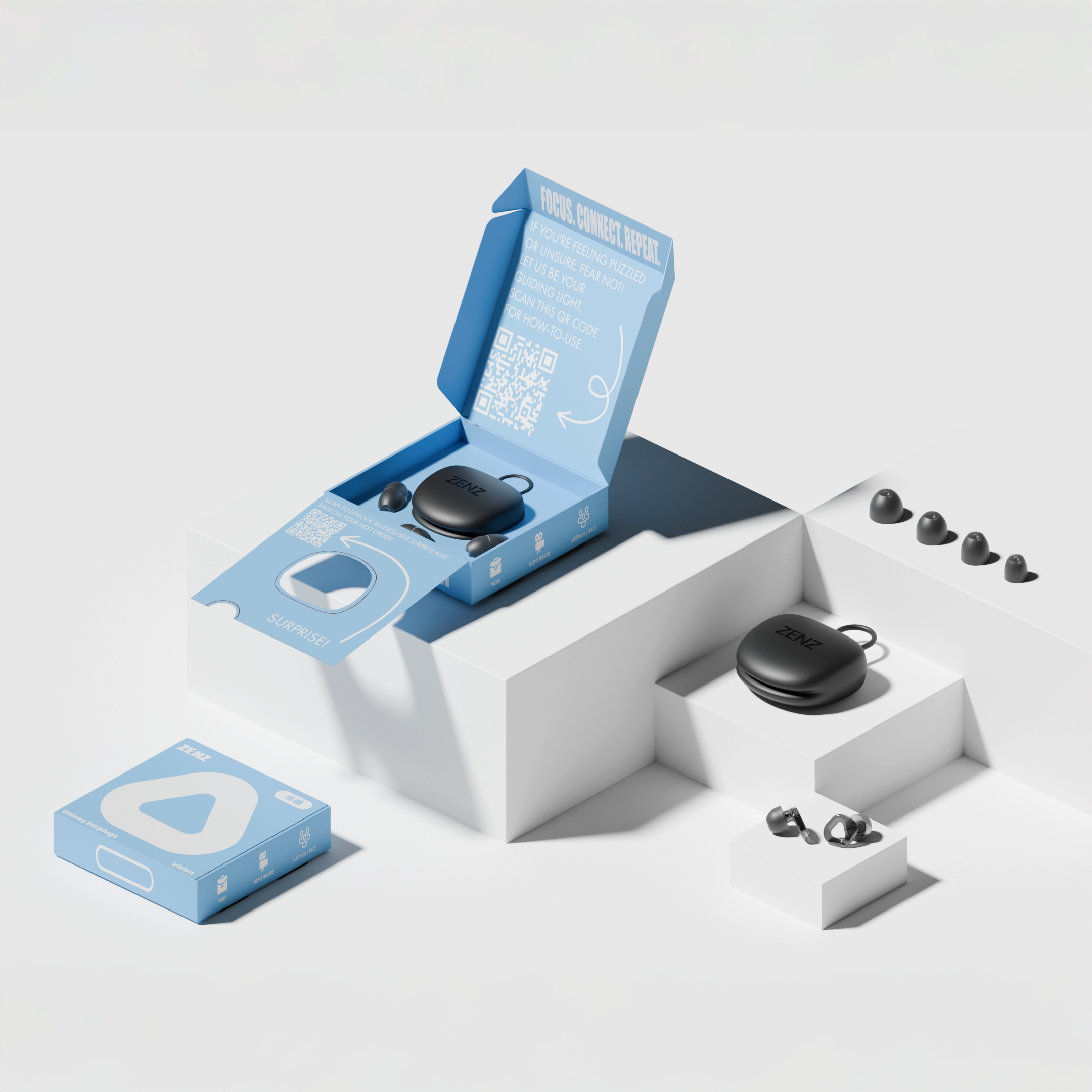 ZENZ - Vision Earplugs - Shadow Black