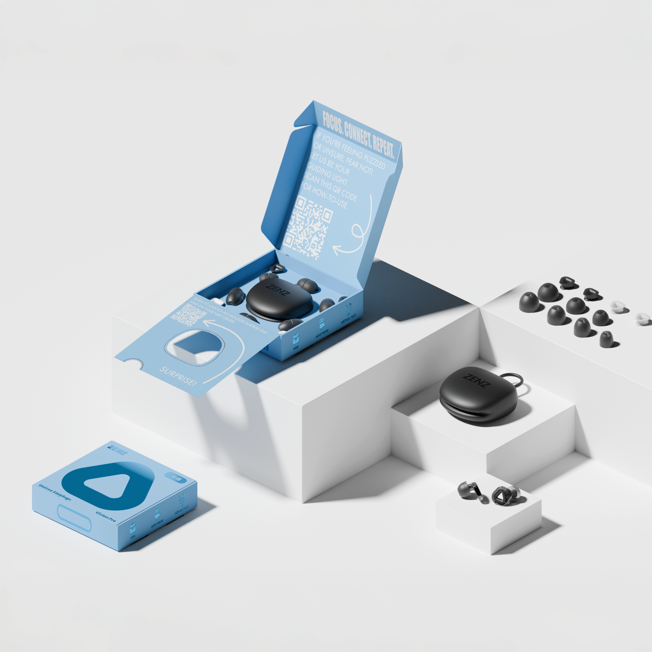 ZENZ - Vision Pro Earplugs - Shadow Black