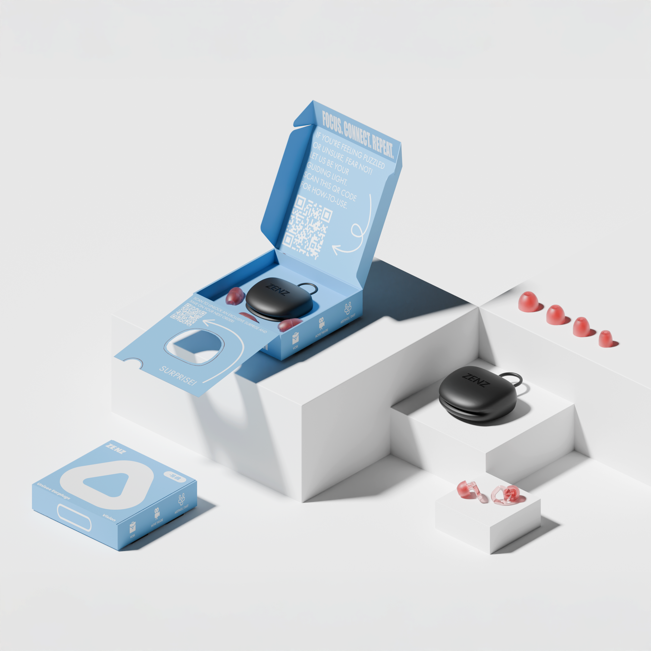 ZENZ - Vision Earplugs - Blush Pink