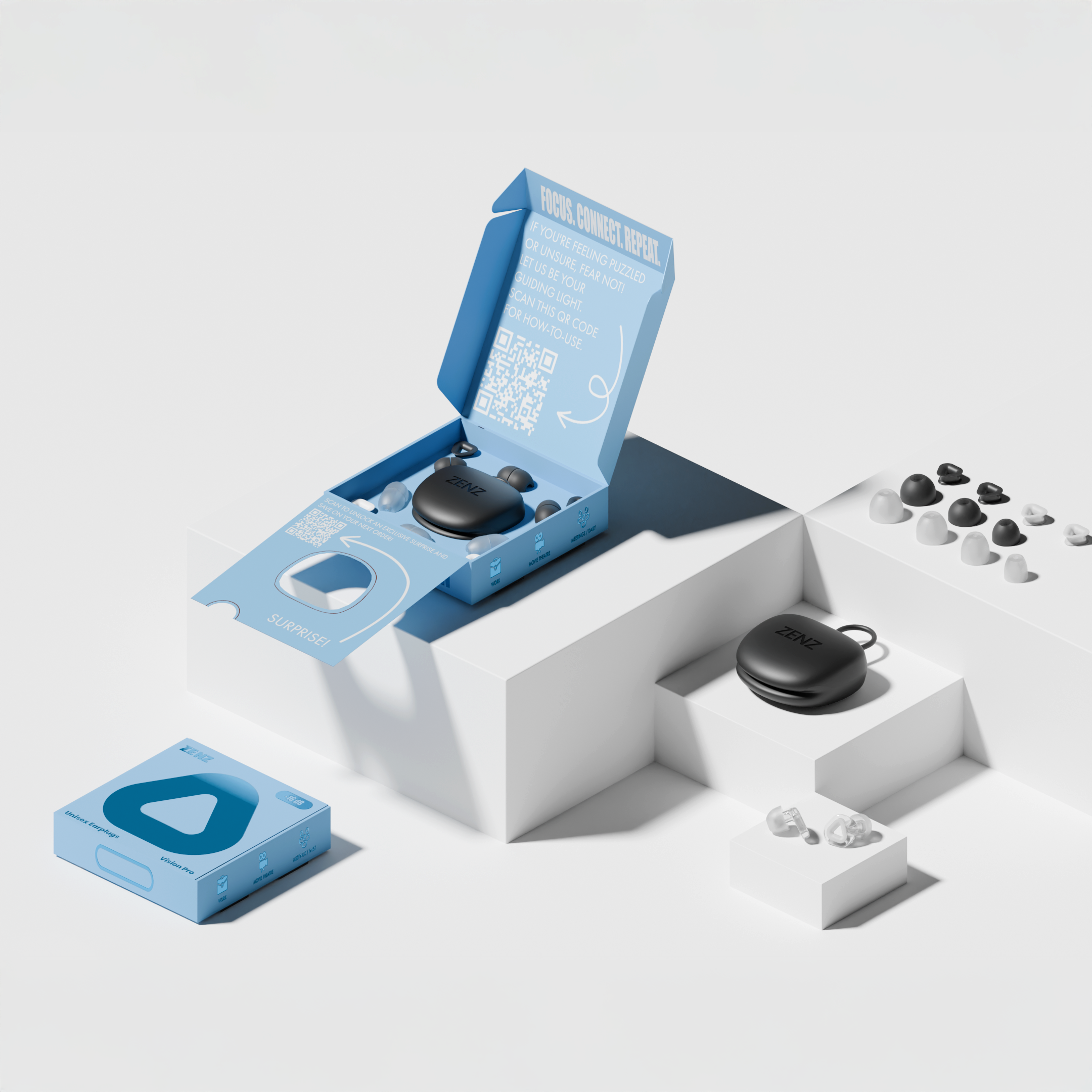 ZENZ - Vision Pro Earplugs - Luna Clear