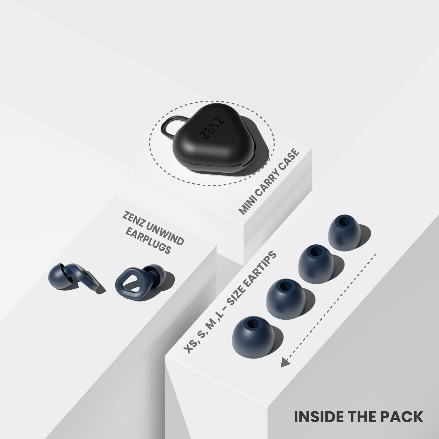 Zenz Unwind Earplugs - Lagoon Navy