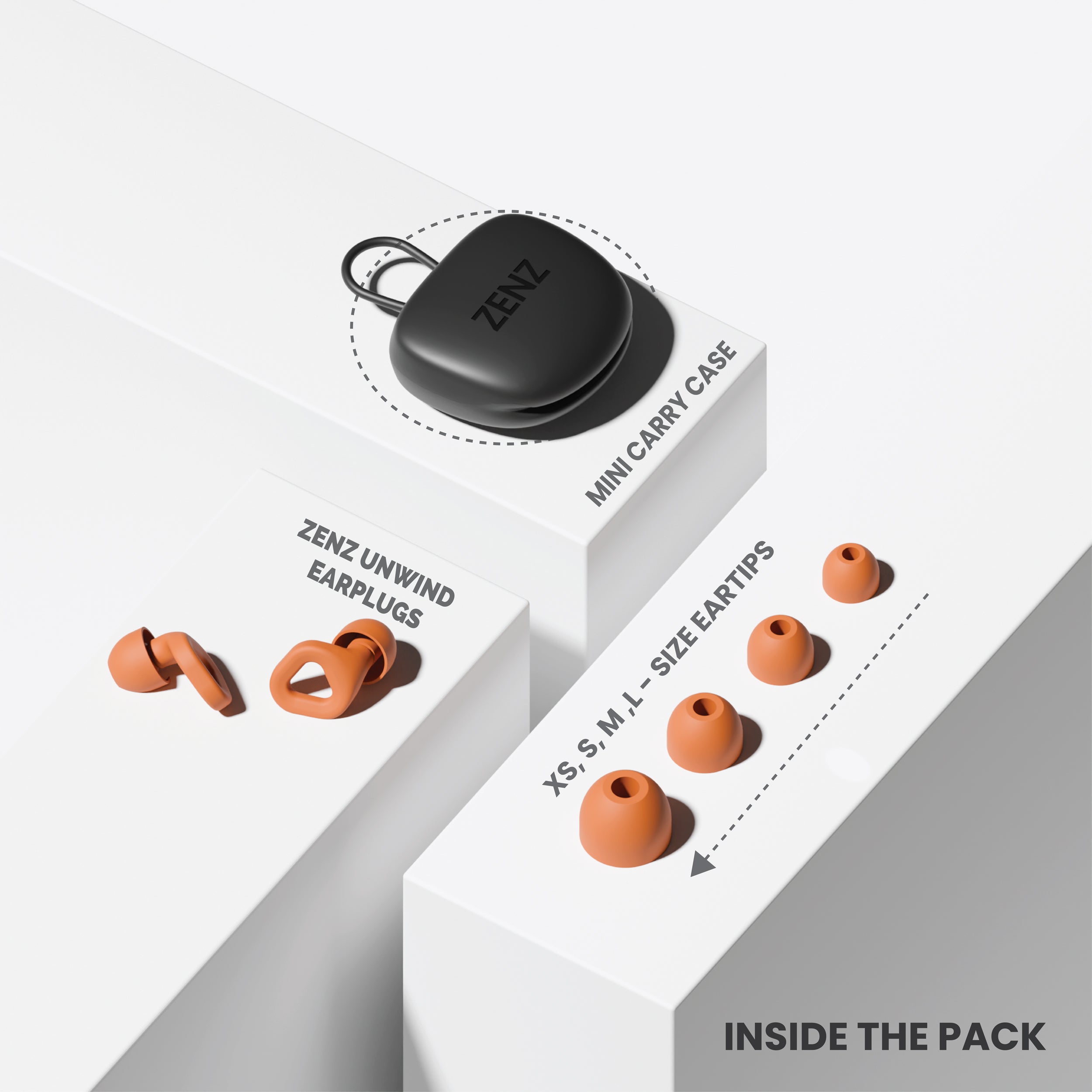 ZENZ - Unwind Earplugs - Blaze Orange