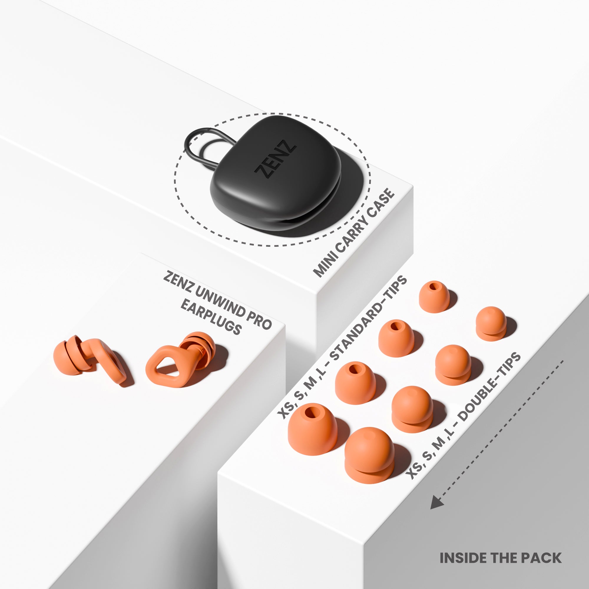 ZENZ - Unwind Pro Earplugs - Blaze Orange