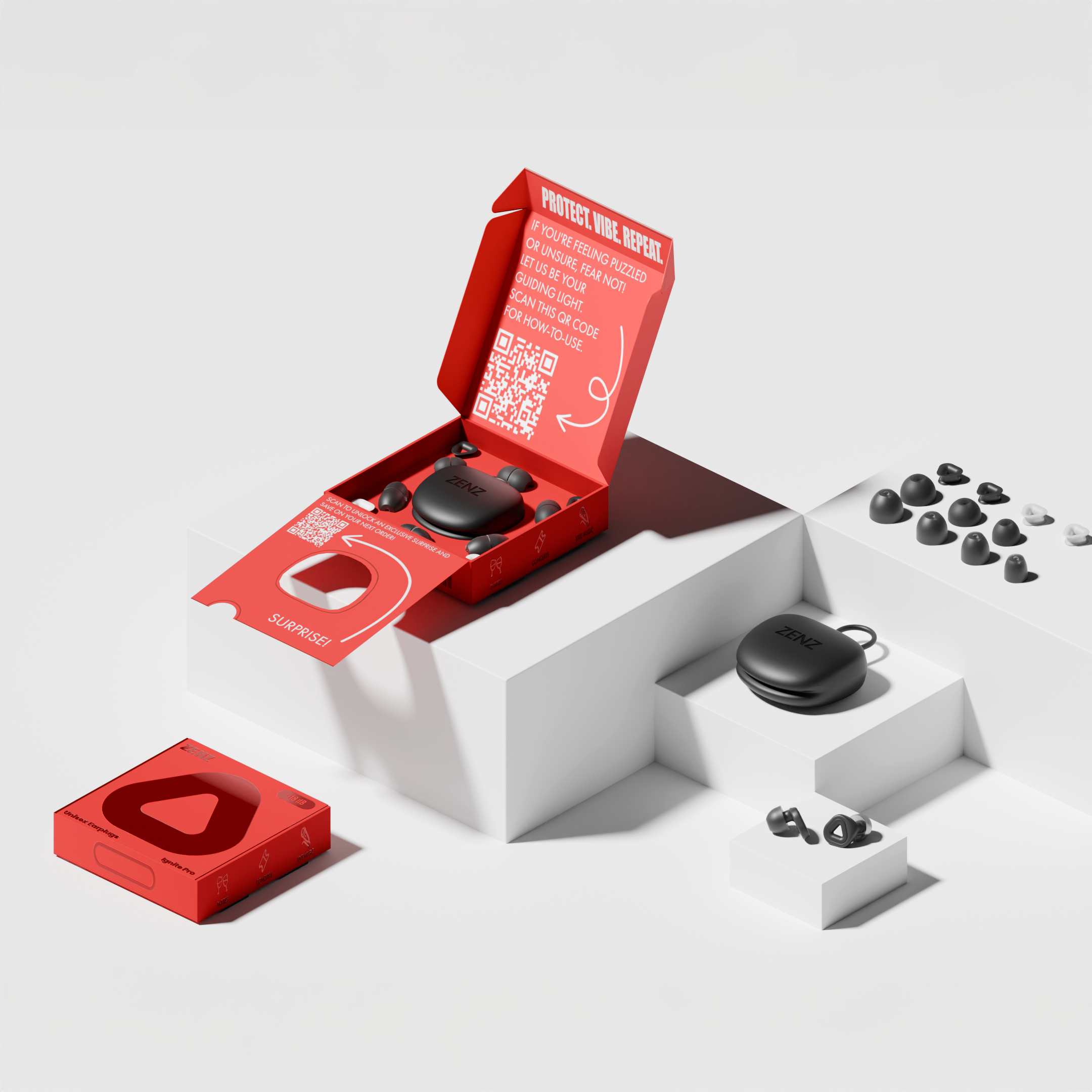 ZENZ - Ignite Pro Earplugs - Matt Black