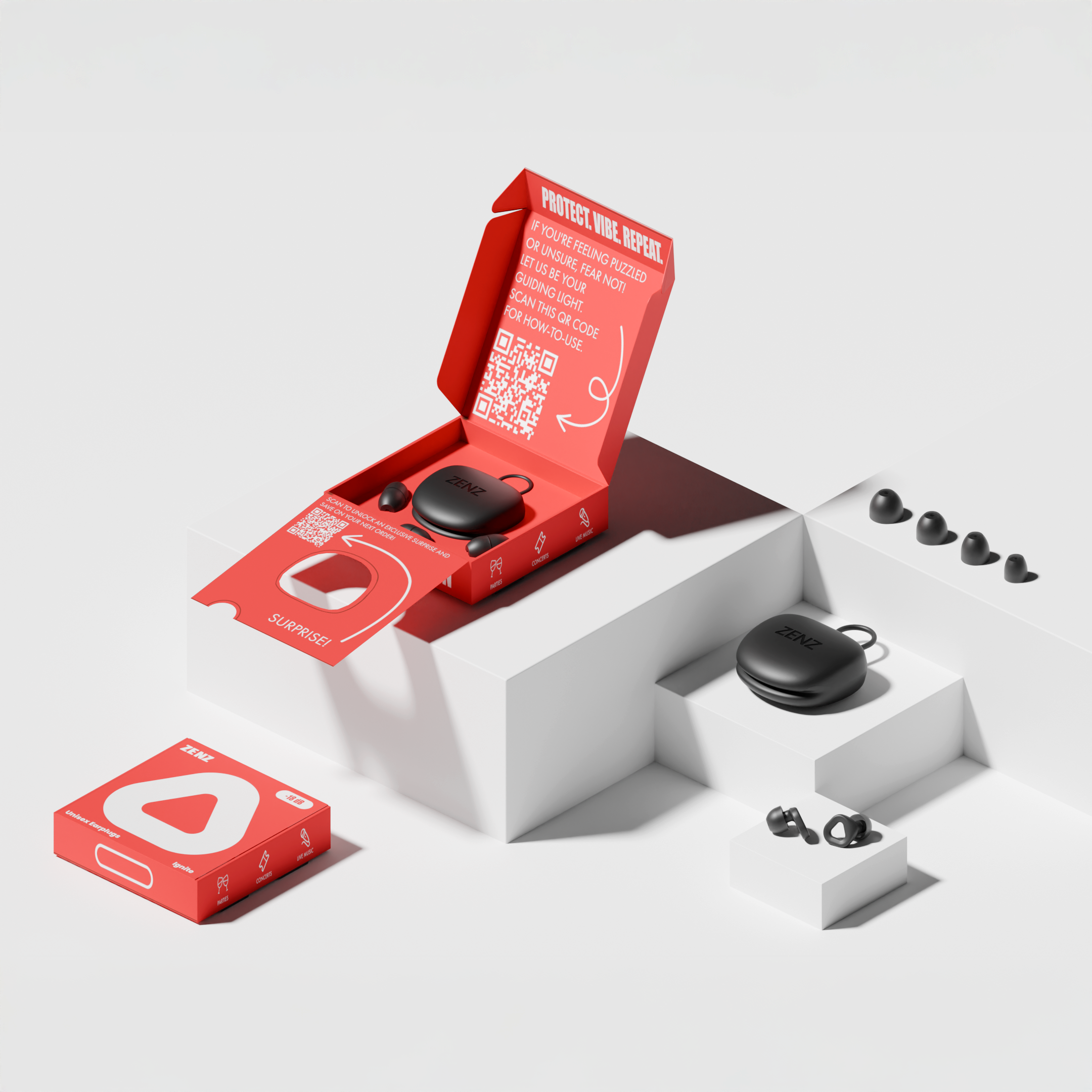 ZENZ - Ignite Earplugs - Matt Black