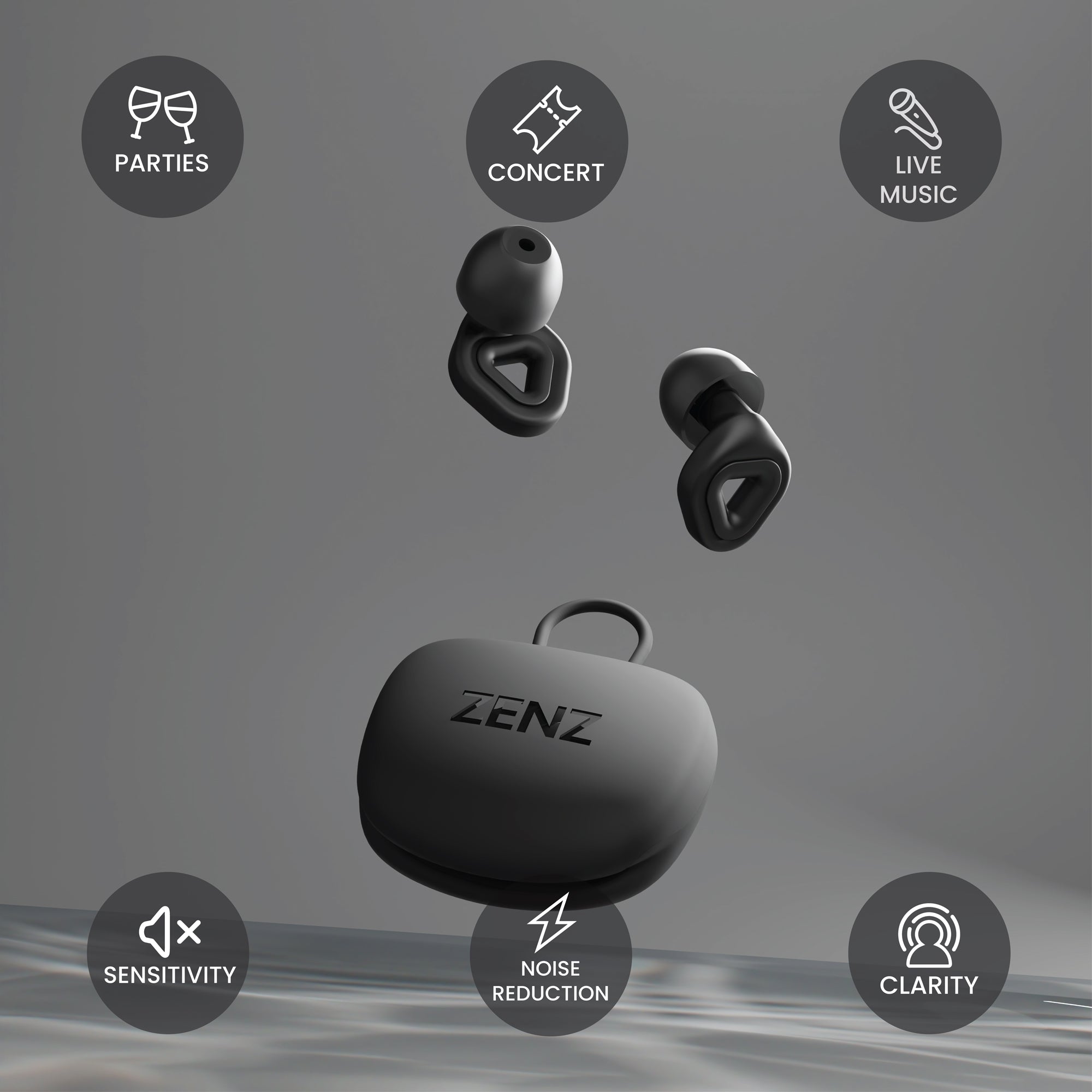 ZENZ - Ignite Pro Earplugs - Matt Black